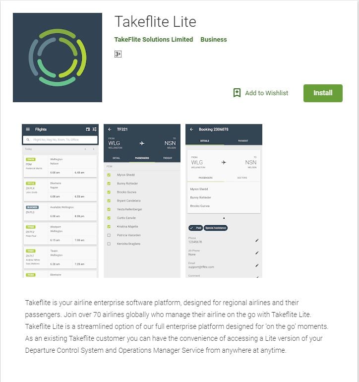 Takeflite Lite Android Store image